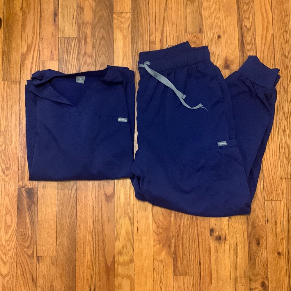 Navy blue scrub set